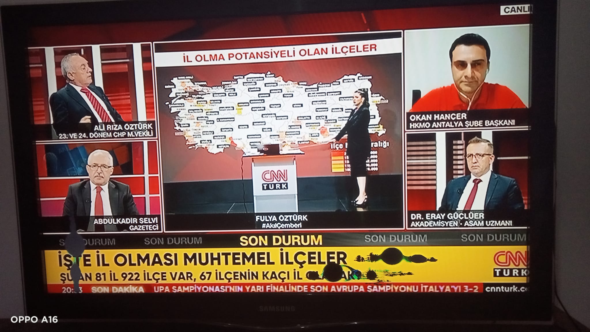 CNN TRK televizyonunda ebinkarahisar gndem oldu