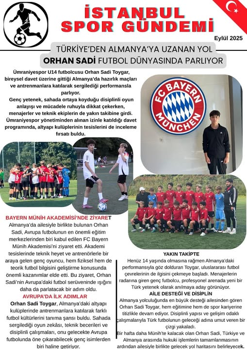 ORHAN SAD FUTBOL DNYASINDA PARLIYOR