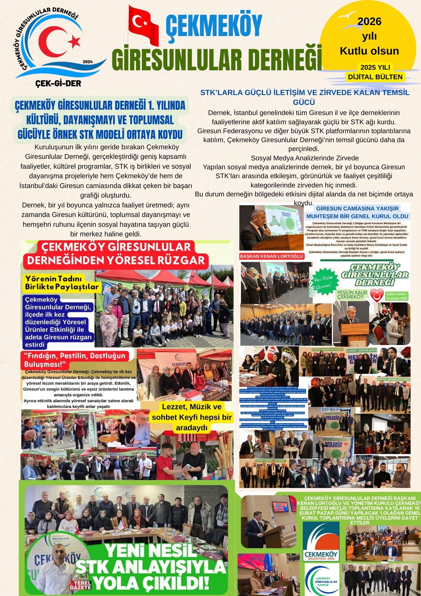 EKMEKY GRESUNLULAR DERNE 1. YILINDA