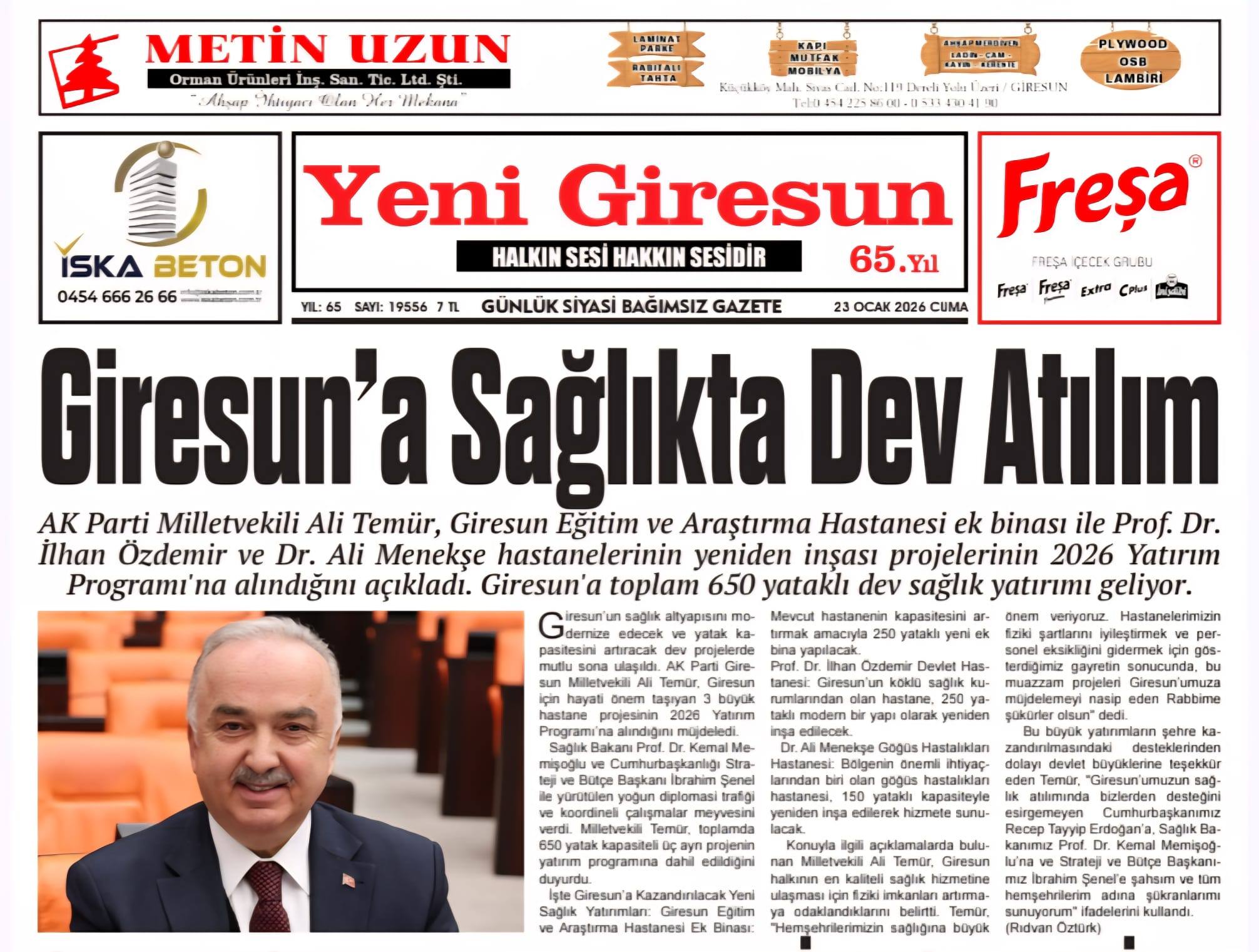 G�RESUN�A SA�LIKTA DEV ATILIM