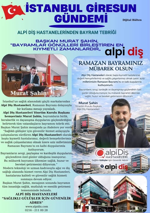 ALP� D�� HASTANELER� SA�LIKLI G�L��LER ���N G�VEN�L�R ADRES