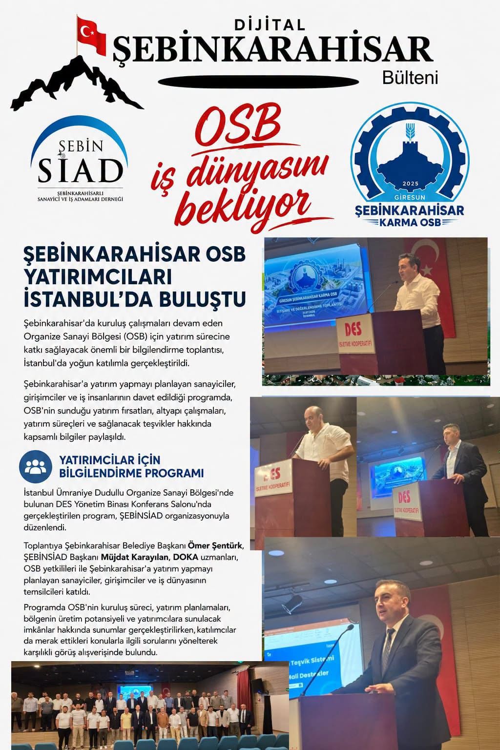 �EB�NKARAH�SAR OSB YATIRIMCILARI �STANBULDA BULU�TU